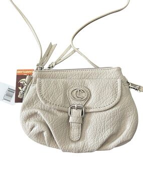 Carryland Roundabout Taupe Pebbled Multi-Pocket Crossbody Bag Vegan Leather NWT